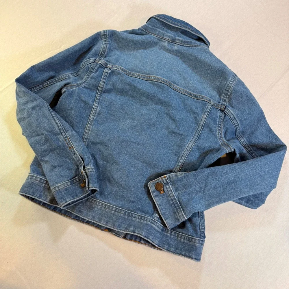Crewcuts Denim Jacket Kids Size 10 Blue Re-Imagined Stretch Preppy Layering Fall